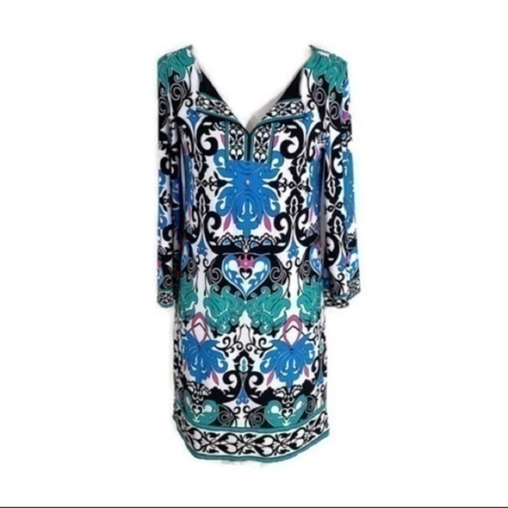 Laundry by Shelli Segal multi print shift dress